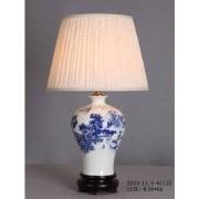 Fine Asianliving Oosterse Tafellamp Porselein Wit Blauw Landschap