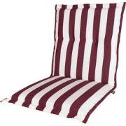 Kopu® Mila Bordeaux - Comfortabel Tuinkussen met Lage Rug - Rood/Wit