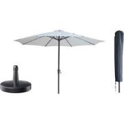 Kopu® Madrid grote Parasol Rond 350 cm met Beschermhoes en Parasolvoet...