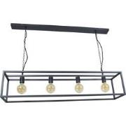 Hanglamp Frame 4-lichts 120cm Zwart