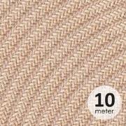 ROL 10 Meter strijkijzersnoer JUTE  3X0.75mm