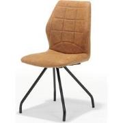 Eetkamerstoel - Apollo - lederlook Soft cognac