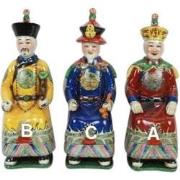 Fine Asianliving Chinese Emperor Porcelain Figurine Three Generations