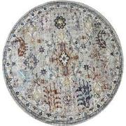 Picasso Sarough Rond Vloerkleed Vintage Tapijt Woonkamer - Multi / Gri...