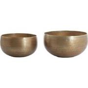 Light & Living - Schaal YARO - Ø53x28.5cm - Goud - Set van 2