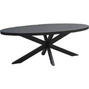 Livingfurn - Eetkamertafel Kala  Oval Spider 160cm - Mangohout / Gecoa...