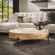 Hoyz Collection - Salontafel Bulky Wood Ø120 - Massief Acacia Naturel