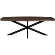 Livingfurn - Eetkamertafel Jesper Danish Oval Brown 210cm - Mangohout