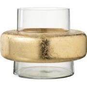 J-line - Vaas Cylinder Ring Glas Transparant - 33x33x25.5cm