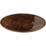 J-line - Schaal Rond Draai Mango Hout Bruin - 56x56x7cm