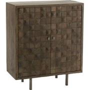 J-line - Kast Pino Metaal/mangohout Bruin/grijs - 89x42x104cm