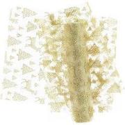 Unique Living - Decofabric Glitter Forest - 28x300cm - Gold