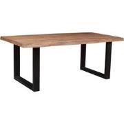 Brix - Bruine Eetkamertafel - U Poot - 220 cm - Mangohout - Eettafel