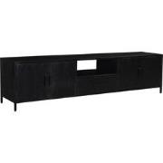 Livingfurn - TV Meubel Kala 220 cm - Mangohout / Gecoat Staal