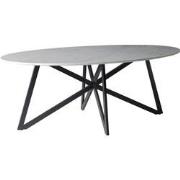 Livingfurn - Eetkamertafel DT- Marble Oval Web White 200cm - Marmer / ...