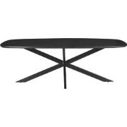 Livingfurn - Eetkamertafel Jesper Danish Oval Black 230cm - Mangohout ...