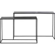 Light & Living - Side BOCA - 120x25x80cm - Zwart - Set van 2