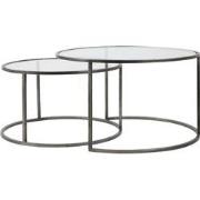 Light & Living - Salontafel DUARTE - Ø75x44cm - Grijs - Set van 2