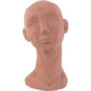 Present Time - Beeld Face Art Large - Terracotta oranje