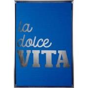 Present Time - Wall Art La Dolce Vita Medium - Dark blue & silver