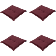 Madison - Zitkussen - Panama bordeaux - 50x50 - Rood - 4 Stuks