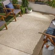 Buitenkleed - Balkon, Terras, Keuken - Jute-Look Tapijt GENA - Beige/I...