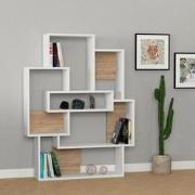 Boekenkast Barce Wit Eik Melamine 101x132x22 cm