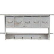 Cosmo Casa  Garderobe - Wandgarderobe Wandregal - Vintage met 5 laden ...