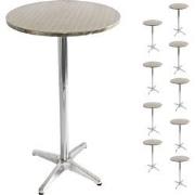 Cosmo Casa  Set of 10 aluminum bar tables - Bistro tables - Height adj...