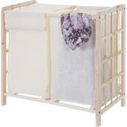 Cosmo Casa Wasmand - Wasbox Wasmand - Massief Hout 2 Vakken 60x60x33cm...