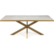 Stalux Eettafel 'Gijs' 240 x 100cm, kleur goud / beton