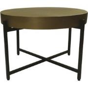 HSM Collection-Ronde Salontafel -ø70x50-Goud/Zwart-Metaal