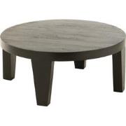 J-line - Salontafel Rond Mango Hout Matte Zwart - 80x80x34cm