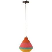 J-line - Hangende Lamp Strepen+zigzag Bovenkant Zeegras Mix - 25x25x27...