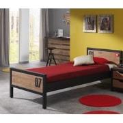 LUCEVI - Alex bed + Lattenbodem - Bruin - 90x200 cm