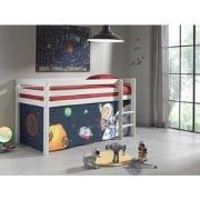 LUCEVI - Pino Halfhoogslaper + Ladder + Set van Space Gordijntjes - Wi...