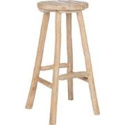 J-line - Barkurk Rond Eik Hout Naturel - 36x45x80cm