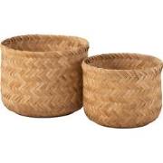 J-line - Set Van Twee Mand Bamboo Naturel - 40x40x29.5cm