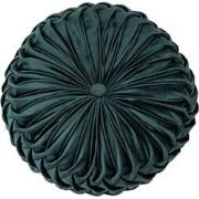 Fluwelen Kussen Ottoman – Rond – Tijm Groen - Ø 38 cm (incl. vulling)