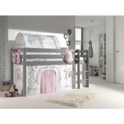 LUCEVI - Pino Halfhoogslaper H115CM + Ladder + Birdy Gordijntjes + 3 Z...