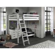 LUCEVI - Pino Mezzanine Bed + Ladder + Commode 4 Laden + Slaapfauteuil...