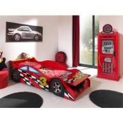 LUCEVI - Carbeds Peuter Race bed + Lattenbodem + Gas Pump Kast - Rood ...