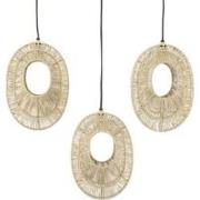 pendant lamp ovo cluster rectangular - natural - 13x66x132 cm