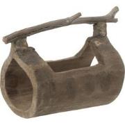 J-line - Decoratie Stam Met Handvat Hout Naturel Small - 26x14x17cm