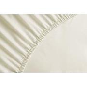 Yellow Hoeslaken Percale fitted sheet Off white 180 x 210 220 cm