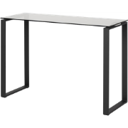 Rolf glazen sidetable - met zwart onderstel - 110 x 76 cm