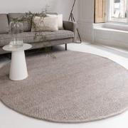 Rond Wollen Vloerkleed Grijs/Beige Vik Grijs,Beige - Rond 240 Ø - (XXL...