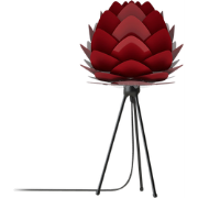 Aluvia Mini tafellamp ruby red - met tripod zwart - Ø 40 cm