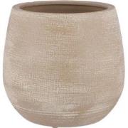 Mica Decorations Victor Bloempot - 25x25x24 cm - Terracotta - Beige