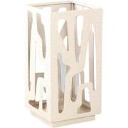 PTMD Windlicht Dewey - 16x16x32 cm - Ijzer - Creme